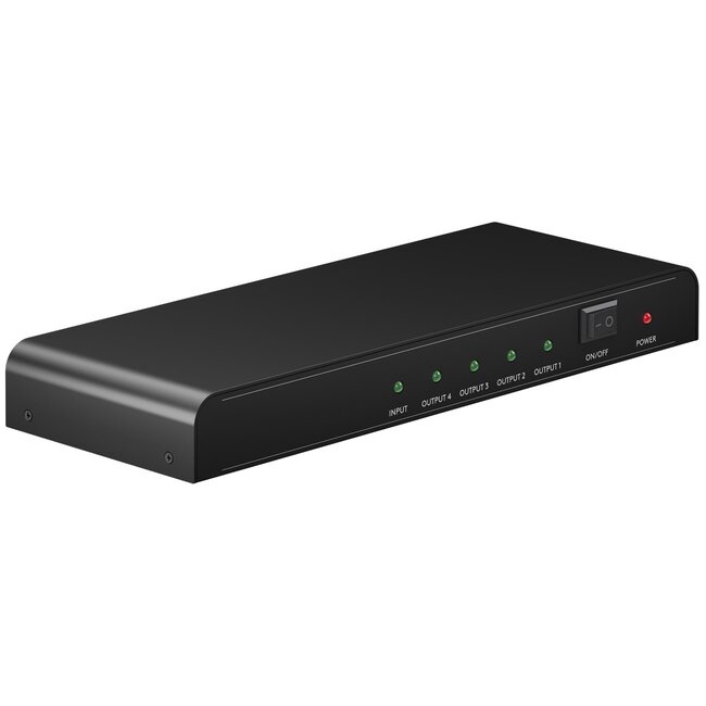 Goobay HDMI splitter 1 naar 4 - HDMI1.4 (4K 30Hz) / zwart