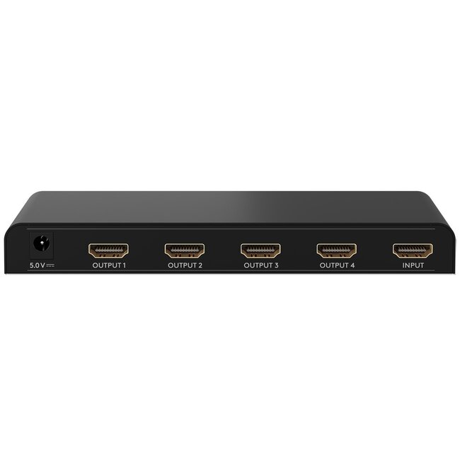 Goobay HDMI splitter 1 naar 4 - HDMI1.4 (4K 30Hz) / zwart
