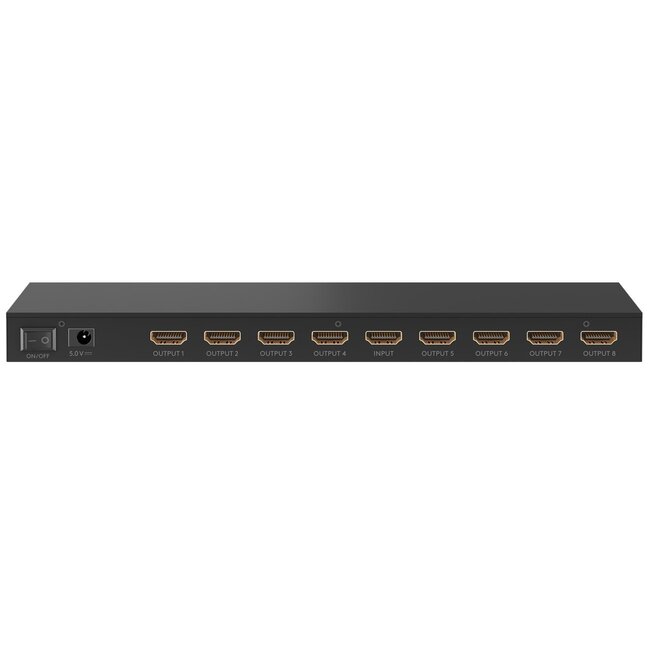 Goobay HDMI splitter 1 naar 8 - HDMI2.0 (4K 60Hz + HDR) / zwart