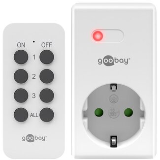 Goobay Goobay draadloze schakelset - 1 contact met afstandsbediening - voor binnen / wit
