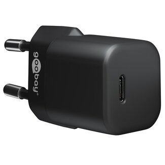 Goobay Goobay nano thuislader met 1 USB-C PD poort - GaN - 30W / zwart
