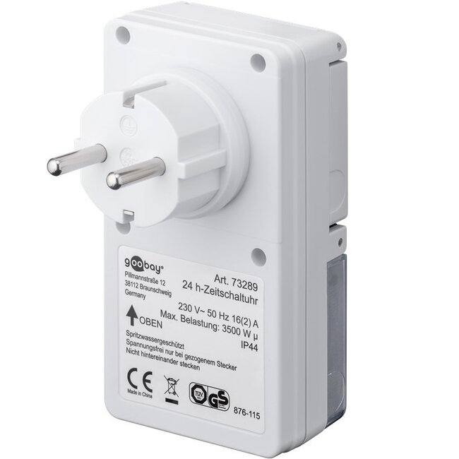 Goobay tijdschakelklok - mechanisch (48 schakelingen per 24u) - voor buiten (IP44) / wit