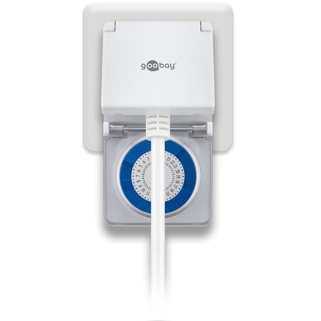 Goobay tijdschakelklok - mechanisch (48 schakelingen per 24u) - voor buiten (IP44) / wit