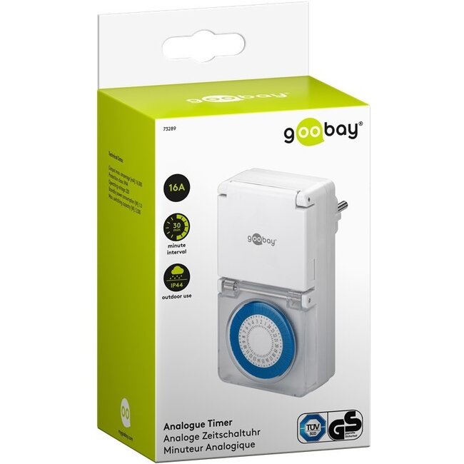 Goobay tijdschakelklok - mechanisch (48 schakelingen per 24u) - voor buiten (IP44) / wit