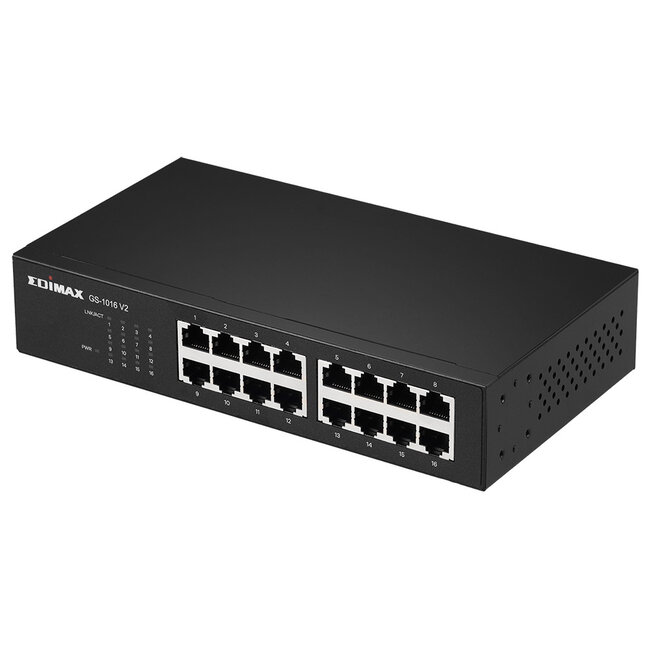 Edimax GS-1016 V2 Gigabit Ethernet Switch met 16 poorten / zwart