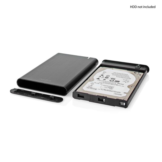 Nedis HDD behuizing voor 2,5'' SATA HDD/SSD - USB-A/USB-C - USB3.0 / aluminium