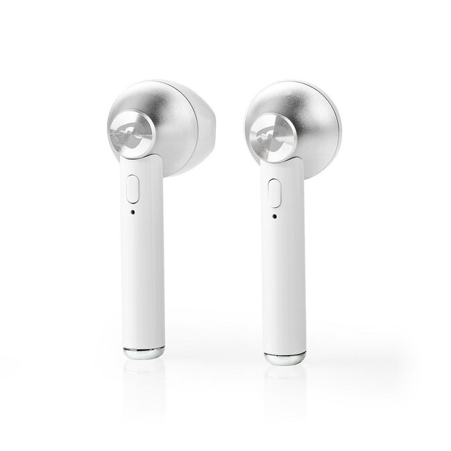 Nedis True Wireless Stereo in-ear Bluetooth earphones met microfoon en opbergcase - Micro USB / wit