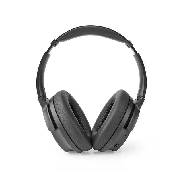 Nedis premium stereo over-ear Bluetooth hoofdtelefoon met microfoon en Active Noise Cancelling / zwart