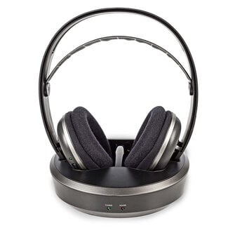 Nedis Nedis draadloze stereo over-ear RF hoofdtelefoon met oplaadstation / zwart