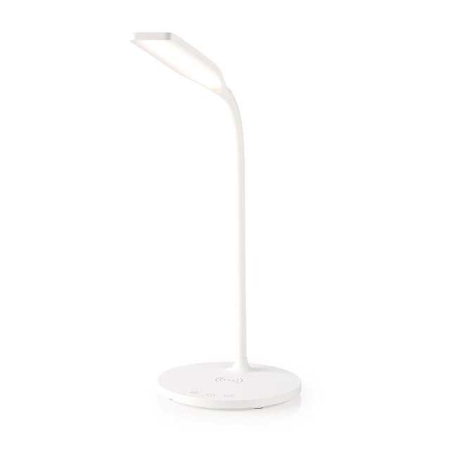 Nedis LED bureaulamp met draadloze lader met Fast Charging draadloze lader met Qi Wireless Charging technologie - 2A/10W / wit