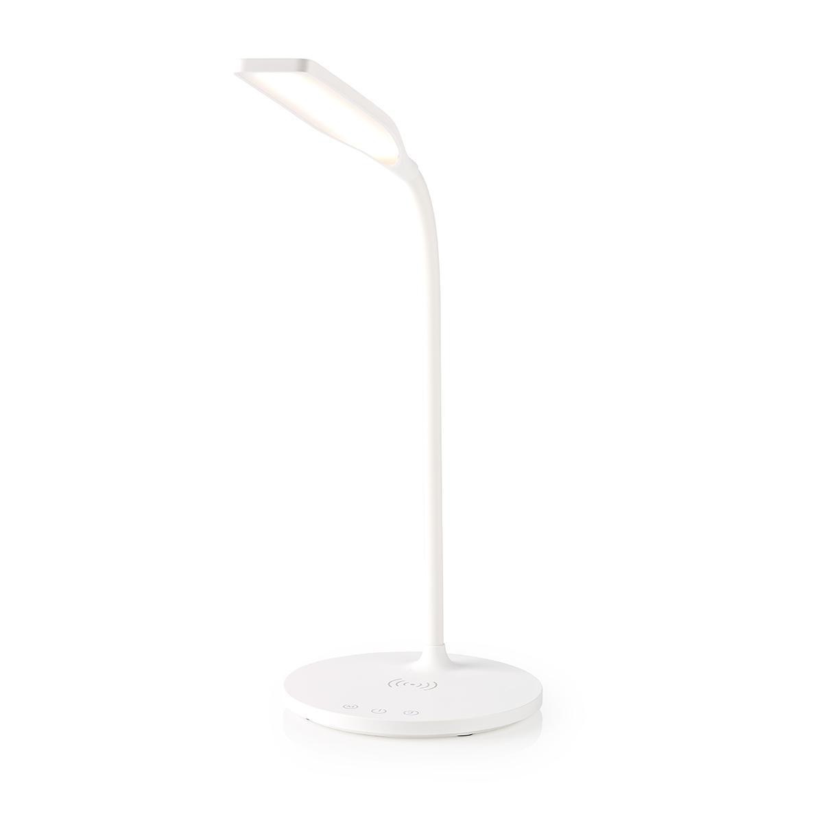 Nedis LED-Lamp met Draadloze Lader | Dimmer - Op Product | LED / Qi | 10 W | Met dimfunctie | Koel Wit / Natuurlijk Wit / Warm Wit | 2700 - 6500 K