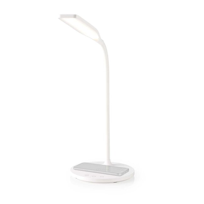 Nedis LED bureaulamp met draadloze lader met Fast Charging draadloze lader met Qi Wireless Charging technologie - 2A/10W / wit