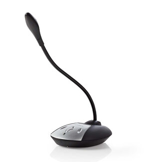 Nedis Nedis desk microfoon met flexibele nek - USB-A / zwart/grijs - 1,5 meter