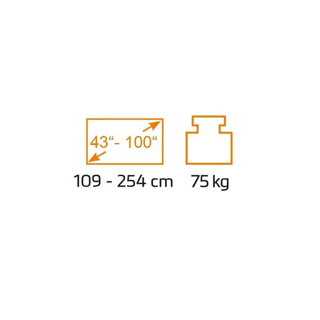 My Wall Micro Gap Ultra Slim muurbeugel voor schermen tot 100 inch / vast