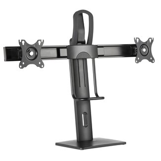 My Wall My Wall bureaustandaard voor 2 monitoren tot 27 inch - crossbar / full motion met veersysteem / zwart