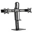 My Wall bureaustandaard voor 2 monitoren tot 27 inch - crossbar / full motion met veersysteem / zwart