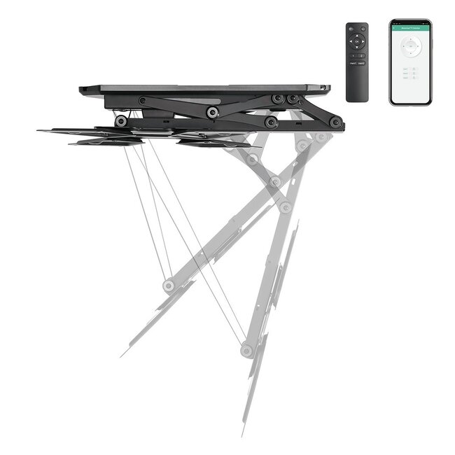 My Wall plafondbeugel voor schermen tot 55 inch / inklapbaar met motor (app en afstandsbediening) / zwart