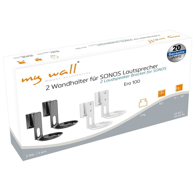 My Wall muurbeugel set voor Sonos Era 100 - full motion / wit