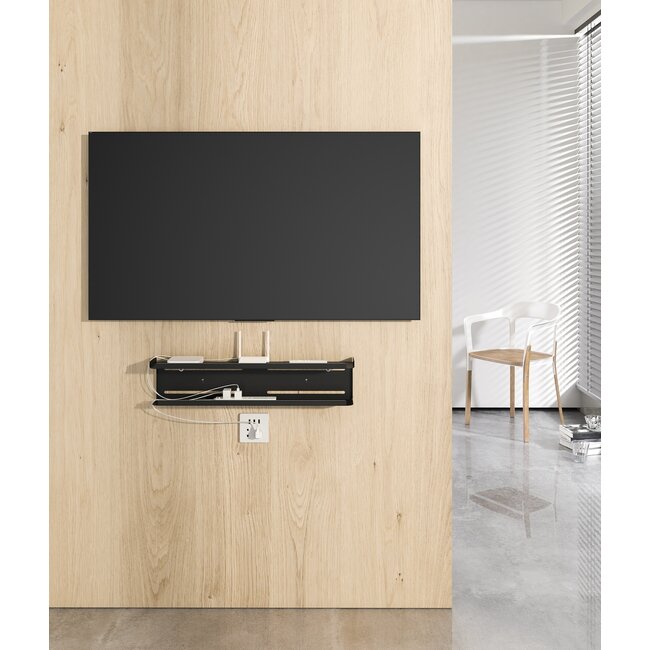 My Wall multi-functionele planken voor boven, onder of achter schermen / zwart