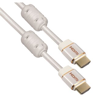 MaxTrack Premium HDMI kabel - versie 2.0 (4K 60Hz + HDR) / wit - 2 meter