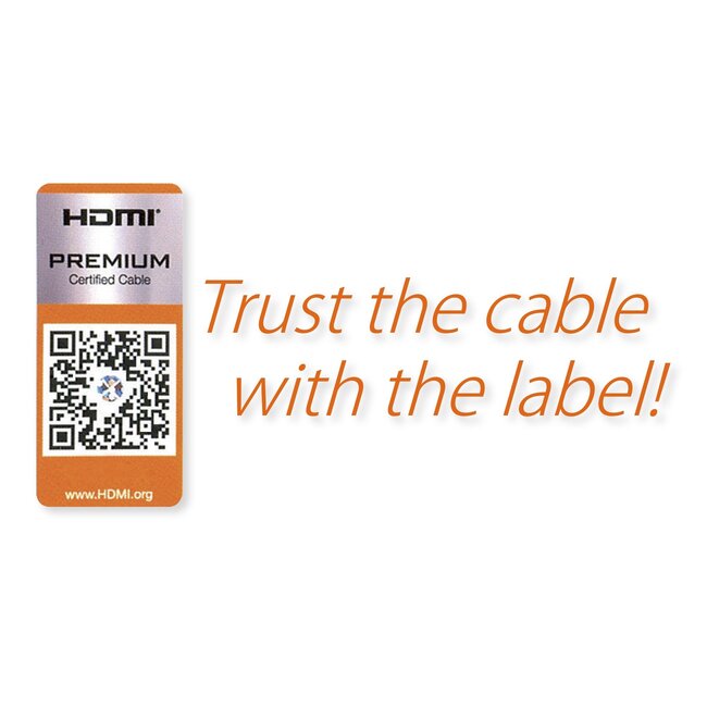 Premium HDMI kabel - versie 2.0 (4K 60Hz + HDR) / wit - 2 meter