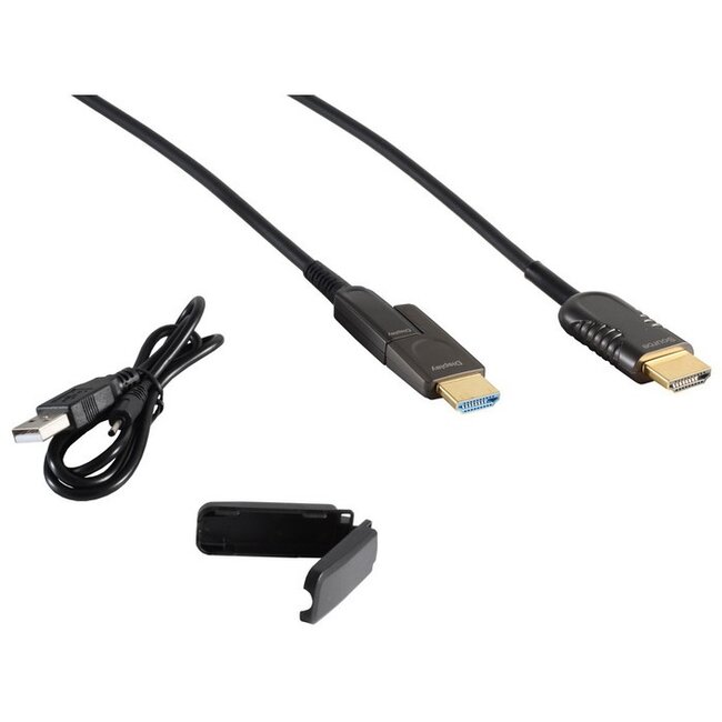 HDMI active optical cable (AOC) met smalle connector - HDMI2.0 (4K 60Hz + HDR) - 10 meter