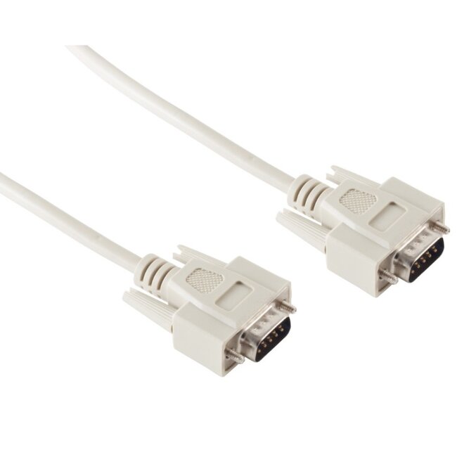 Seriële RS232 kabel 9-pins SUB-D (m) - 9-pins SUB-D (m) / gegoten connectoren - 1,8 meter
