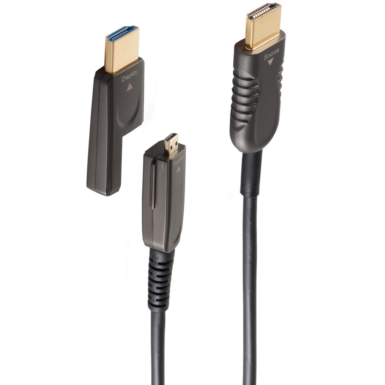 Actieve HDMI 2.0 Kabel - Met 1 Afneembare Connector - 4K 60Hz - 15 meter - Zwart