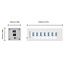 Orico USB hub met 7 poorten - USB3.0 - externe 12V voeding / aluminium - 1 meter