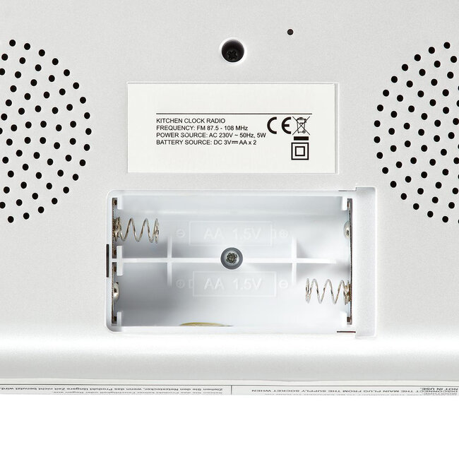 Nedis FM keukenradio voor onderbouwmontage - AUX aansluiting / wit