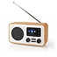 Nedis tafelradio met internetradio, DAB+/FM-radio, Bluetooth, AUX en USB - 7W / hout/wit