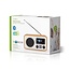 Nedis tafelradio met internetradio, DAB+/FM-radio, Bluetooth, AUX en USB - 7W / hout/wit