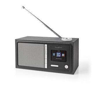 Nedis Nedis tafelradio met internetradio, FM-radio, Bluetooth en AUX - 18W / zwart