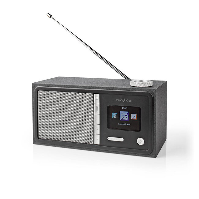 Nedis tafelradio met internetradio, FM-radio, Bluetooth en AUX - 18W / zwart