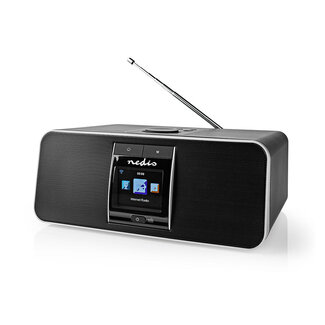 Nedis Nedis tafelradio met internetradio, DAB+/FM-radio, Bluetooth en USB lader - 42W / zwart