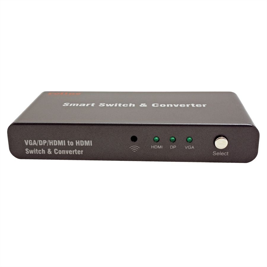 Roline 14.01.3568 HDMI / DisplayPort / VGA Adapter [1x HDMI, DisplayPort, VGA - 1x HDMI] Zwart 0 m