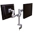 Roline premium bureaubeugel voor 2 monitoren tot 32 inch / full motion / zilver