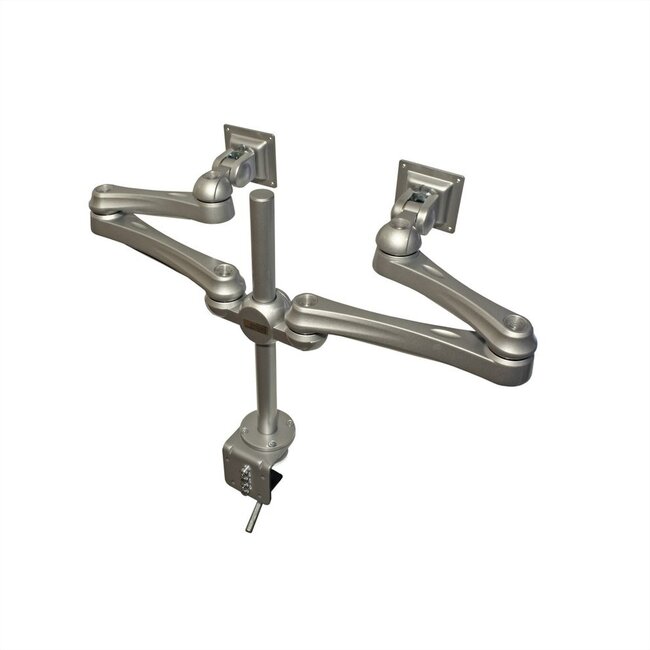 Roline premium bureaubeugel voor 2 monitoren tot 32 inch / full motion / zilver