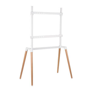 Nedis premium vloerstandaard in schildersezeldesign voor schermen tot 75 inch / vast / wit/bruin