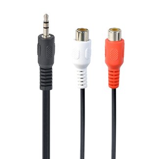 Cablexpert 3.5 mm naar RCA audio-adapterkabel, 0.2 meter