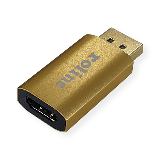 ROLINE GOLD 4K DisplayPort/HDMI Adapter, Actief, v1.2, DP Male - HDMI Female
