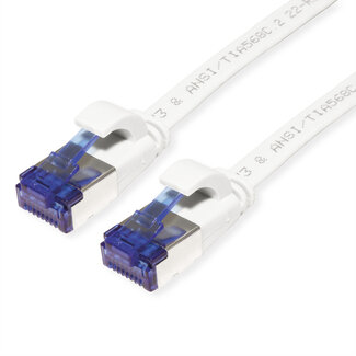 VALUE FTP patchkabel, Cat.6A (Class EA), extra plat, wit, 0,5 m