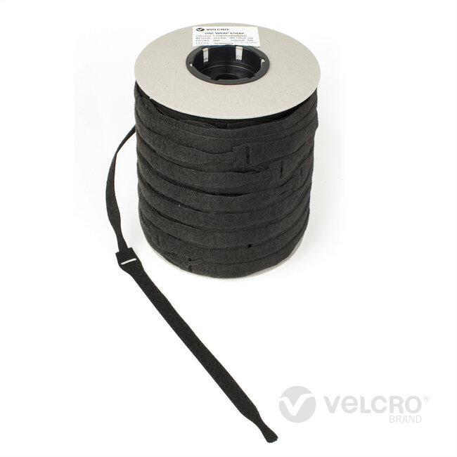 VELCRO® One Wrap® Bindband 20 mm x 200 mm, 750 stuks, vlamvertragend, zwart