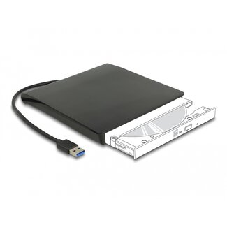 Delock External Enclosure for 5.25? Slim SATA Drives 12.7 mm to SuperSpeed USB 5 Gbps Type-A male