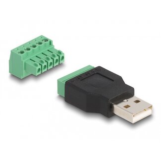 DeLOCK Delock USB 2.0 Type-A male to Terminal Block Adapter 2-part