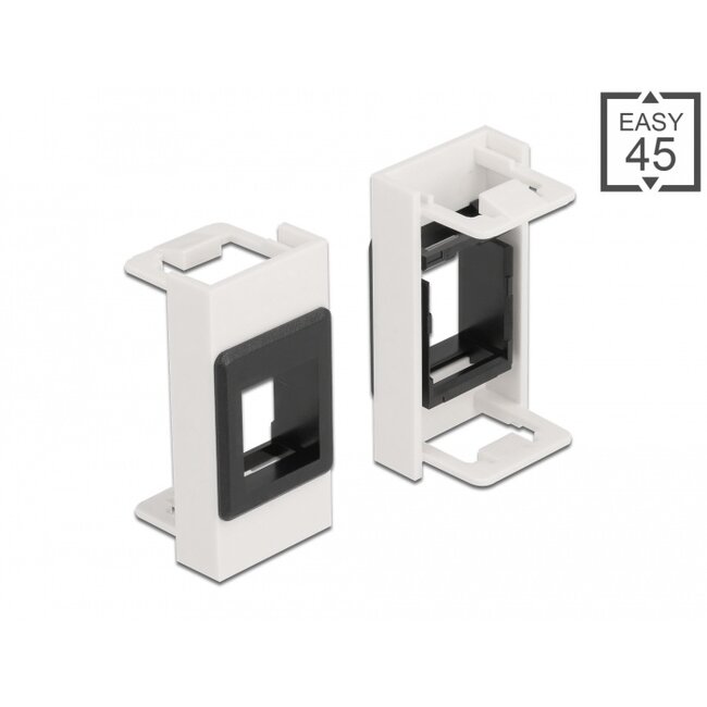 Delock Easy 45 Module Keystone Holder 22.5 x 45 mm, white / black