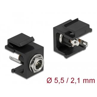 DeLOCK Delock Keystone Module DC 5.5 x 2.1 mm female black