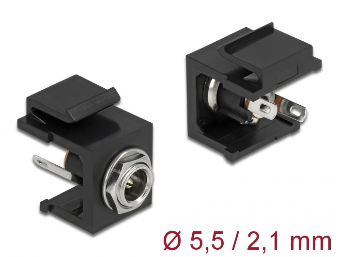 Delock Keystone Module DC 5.5 x 2.1 mm female black |