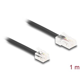 Delock Telephone Cable RJ45 plug to RJ11 plug black 1 m