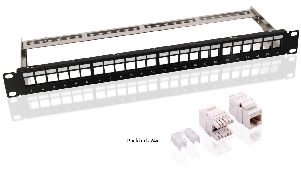 Pro NET Keystone Paneel 24x CAT6 (SET)